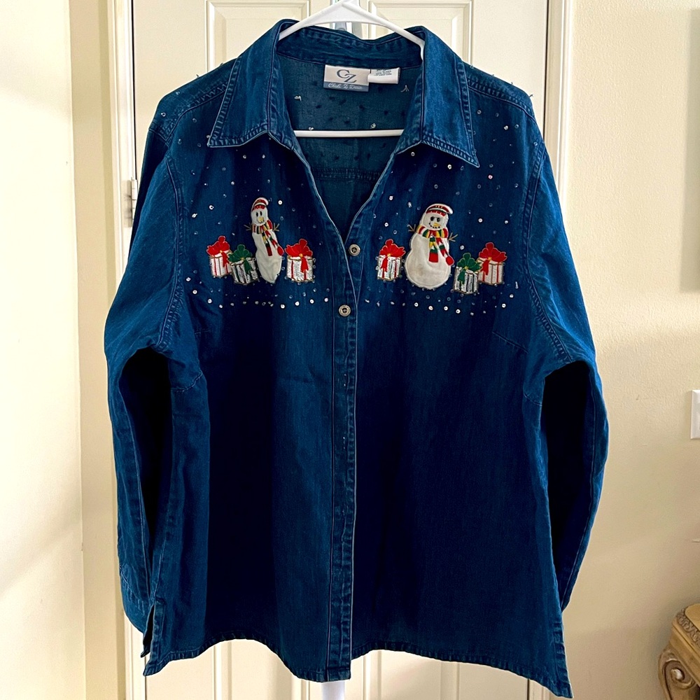 CZ The Club Z Denim Long Sleeves Button Down Shirt